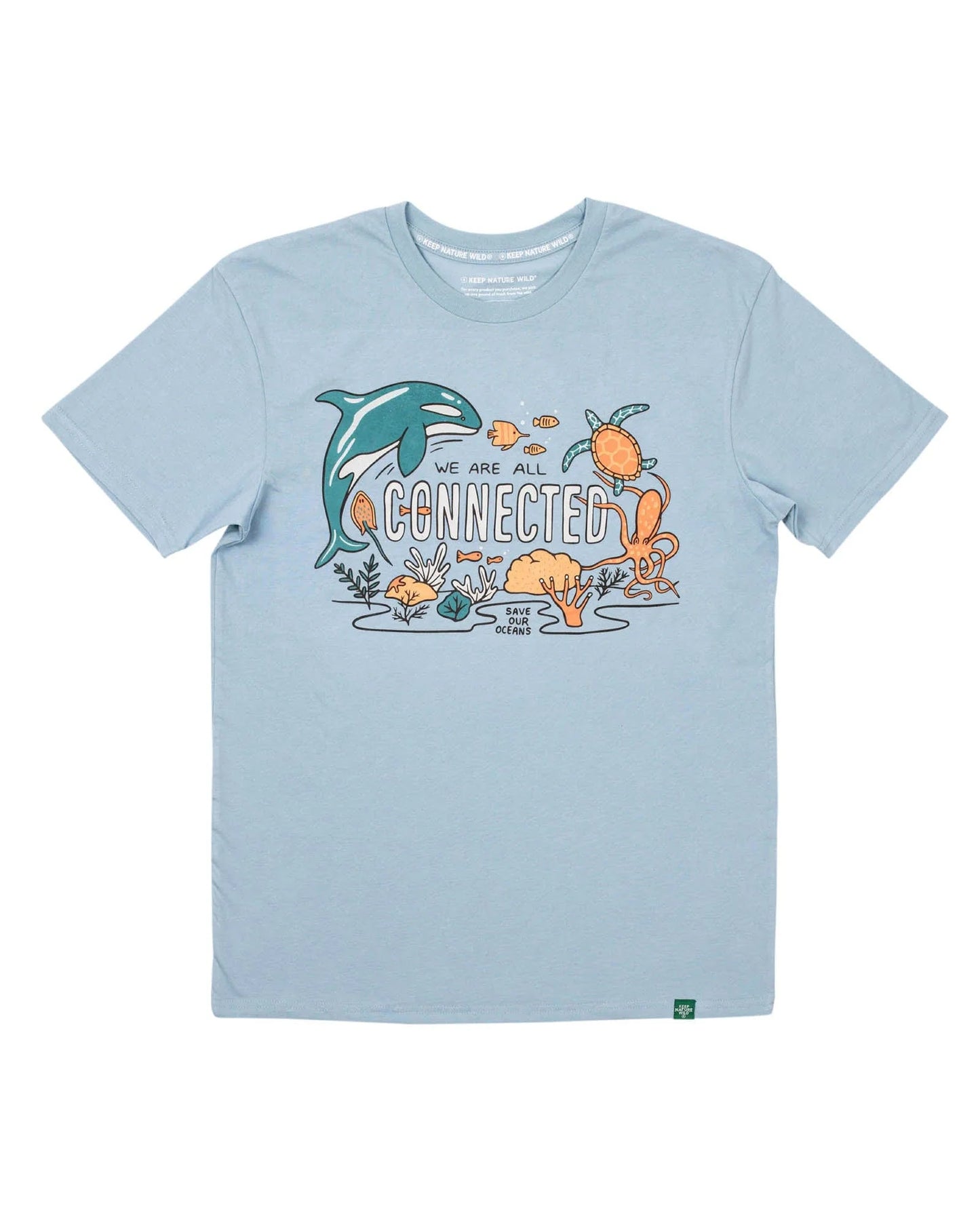 All Connected Unisex Tee in Morning Mist color