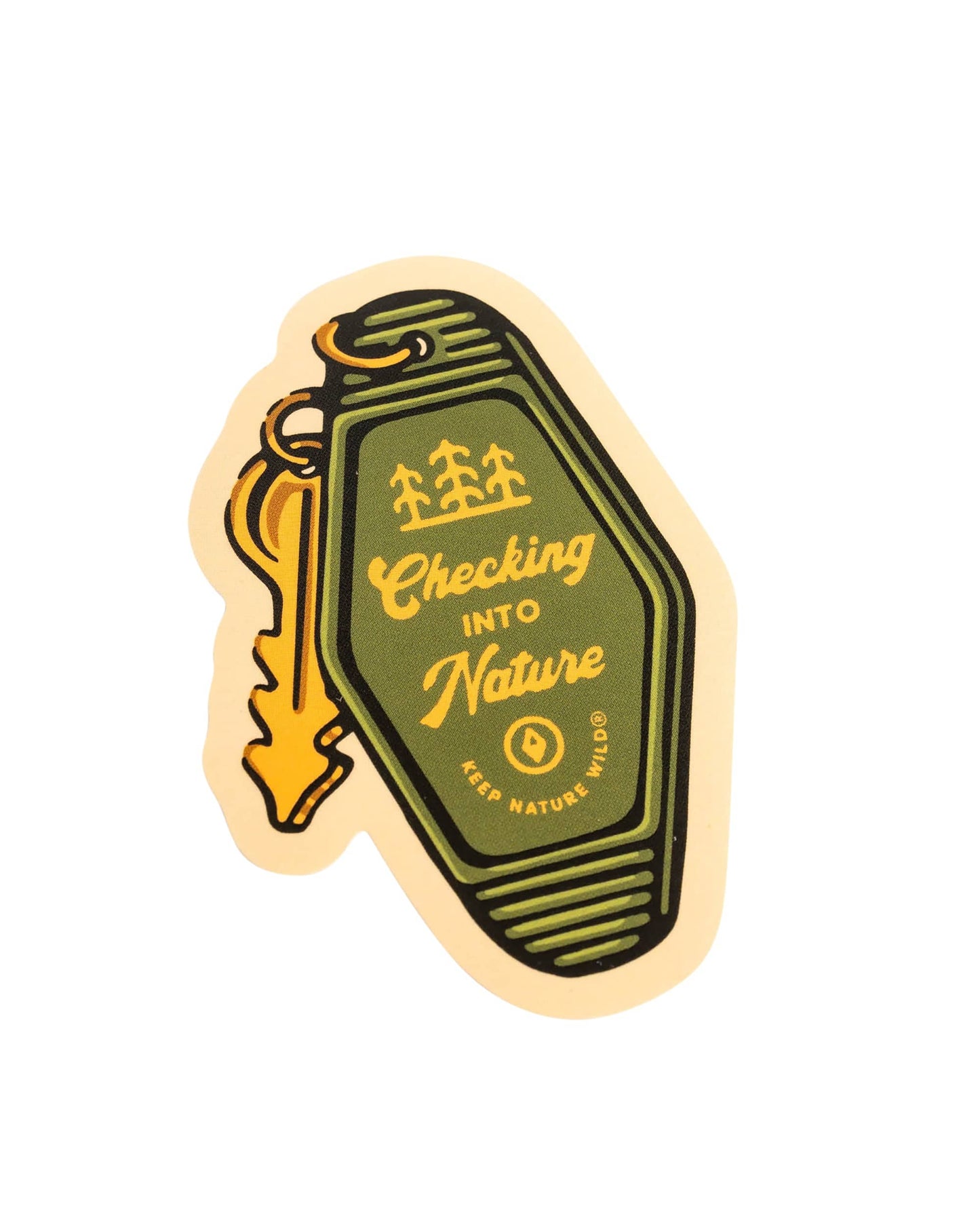 Checking into Nature Sticker - Durable Vinyl, Waterproof & Dishwasher Safe