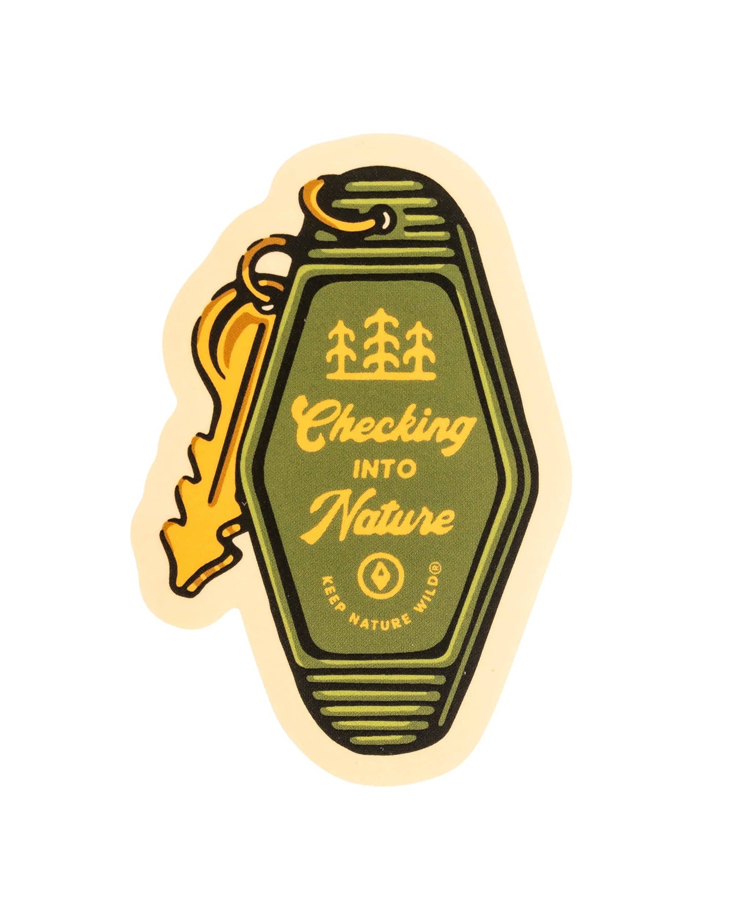 Checking into Nature Sticker - Durable Vinyl, Waterproof & Dishwasher Safe