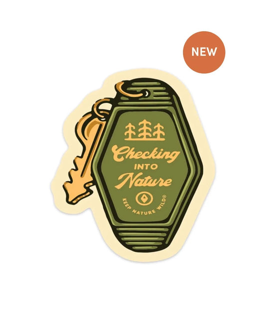 Checking into Nature Sticker – front view | Metro Variety Shop
