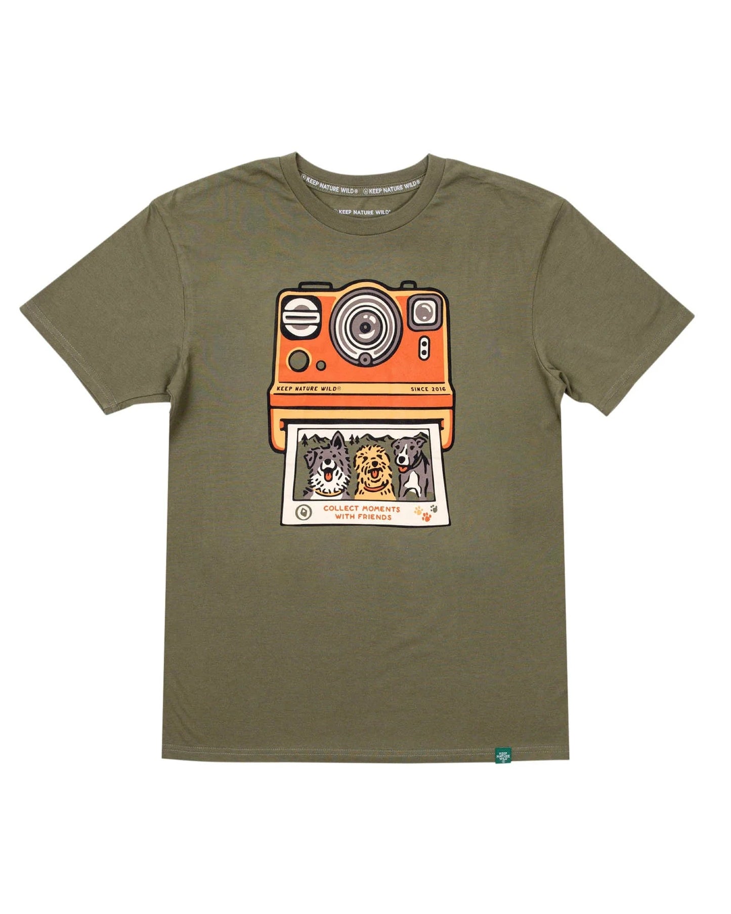Olive Green Unisex Tee for Friends' Outdoor Adventures