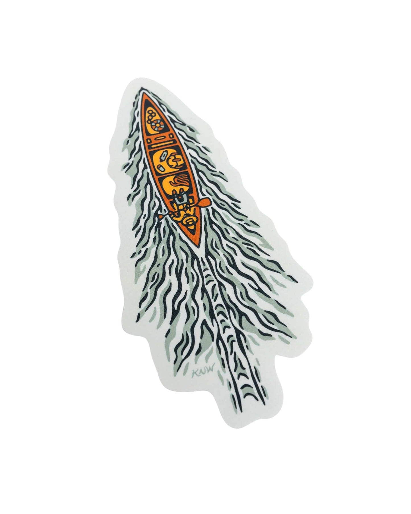 Cruising Canoe Sticker – Premium Vinyl, Matte Finish