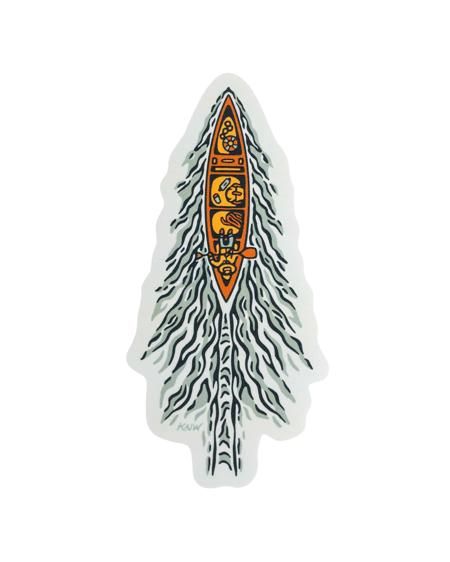 Cruising Canoe Sticker – Premium Vinyl, Matte Finish