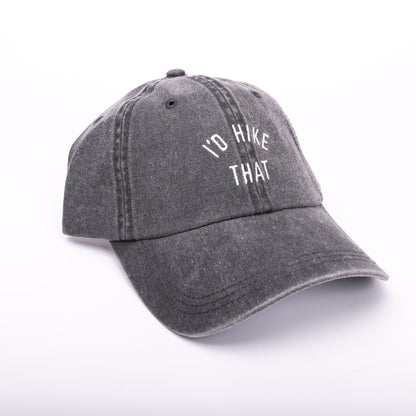 I'd Hike That Dad Hat - Faded Black