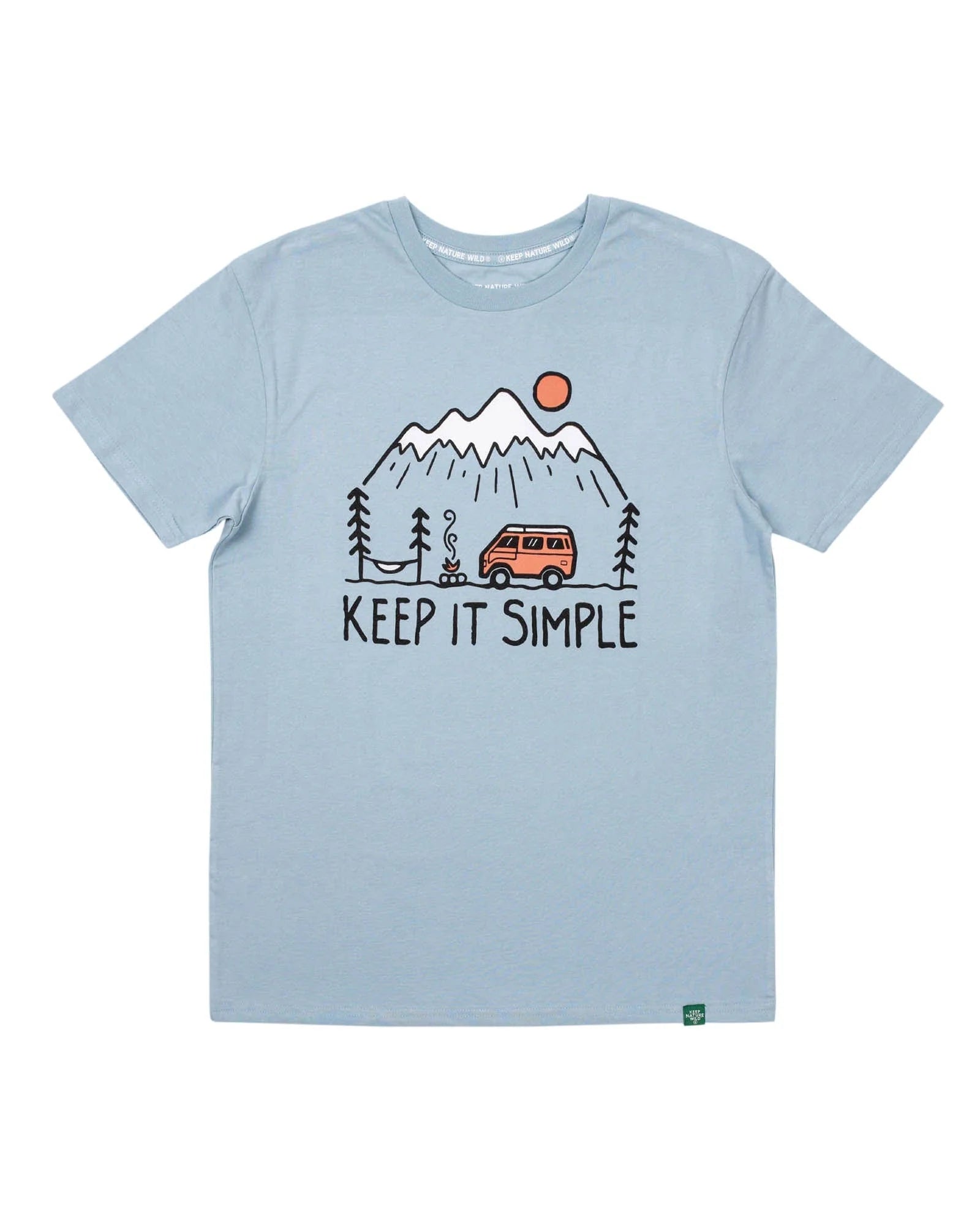 Keep It Simple Unisex Tee in Morning Mist color