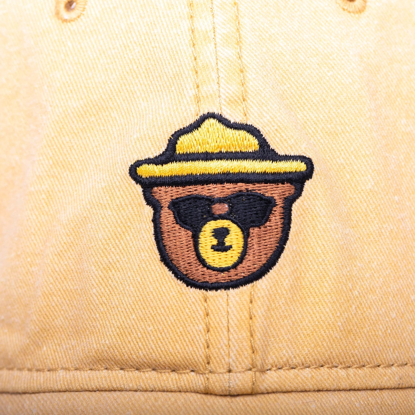 Mustard Wildbear Dad Hat - Unstructured Cotton Cap