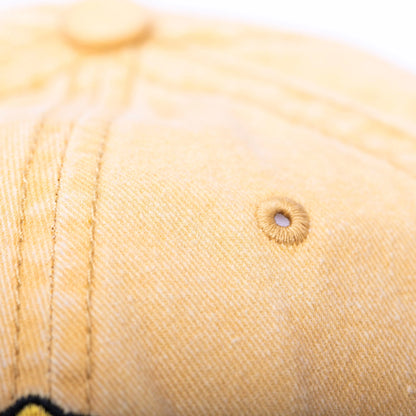 Mustard Wildbear Dad Hat - Unstructured Cotton Cap