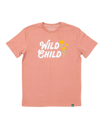 Wild Child Unisex Tee in Canyon Rose - perfect for outdoor enthusiasts