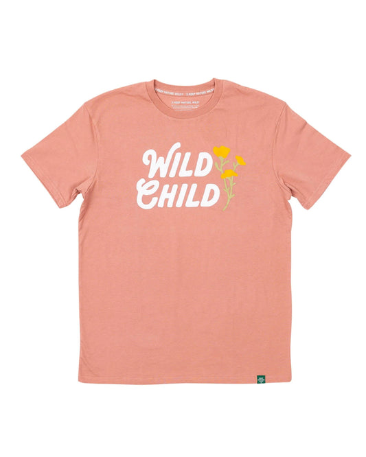 Wild Child Unisex Tee in Canyon Rose - perfect for outdoor enthusiasts