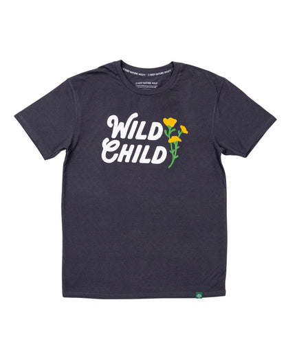 Wild Child Unisex Tee Coal – front view | Metro Variety Shop