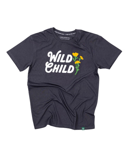Wild Child Unisex Tee Coal – lifestyle view | Metro Variety Shop