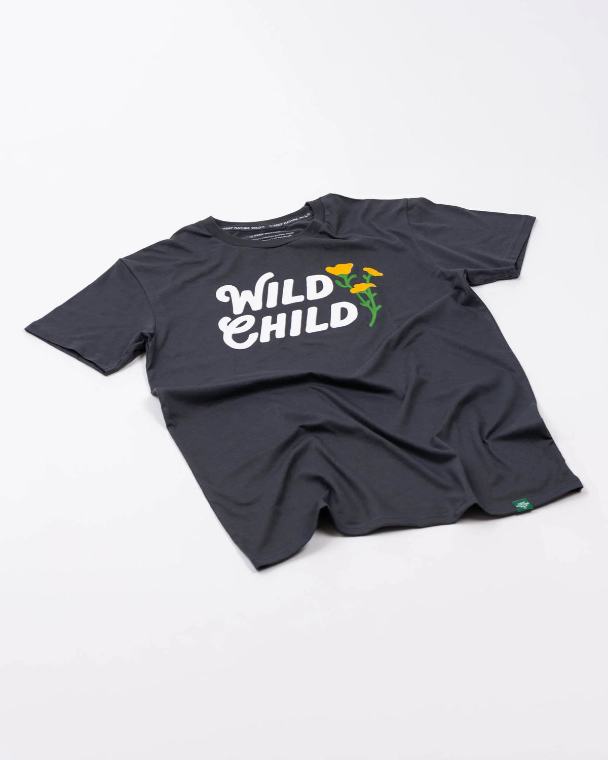 Wild Child Unisex Tee Coal – back view | Metro Variety Shop
