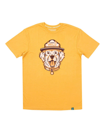 Wild Dog Unisex Tee in Mustard - front view