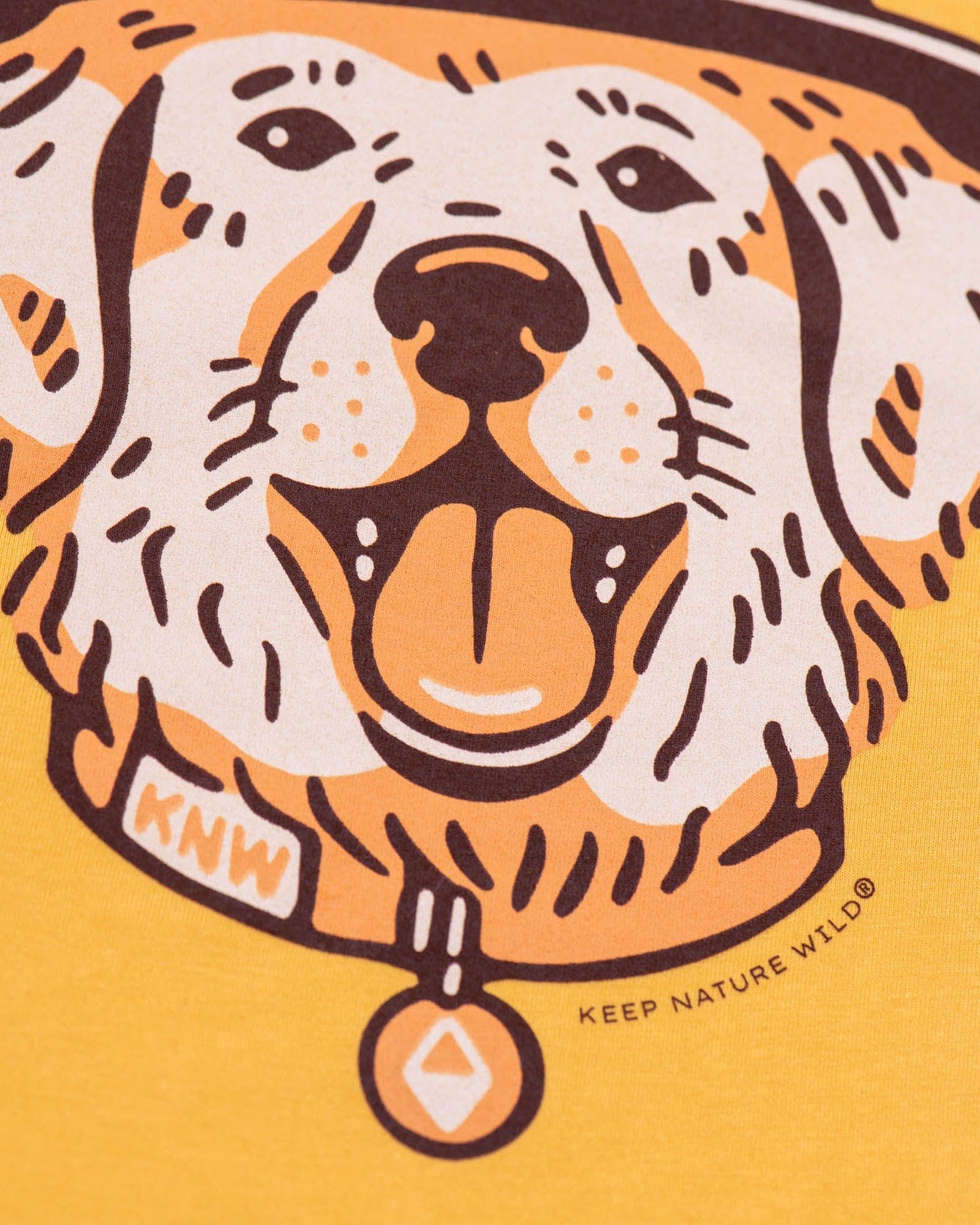 Wild Dog Unisex Tee in Mustard