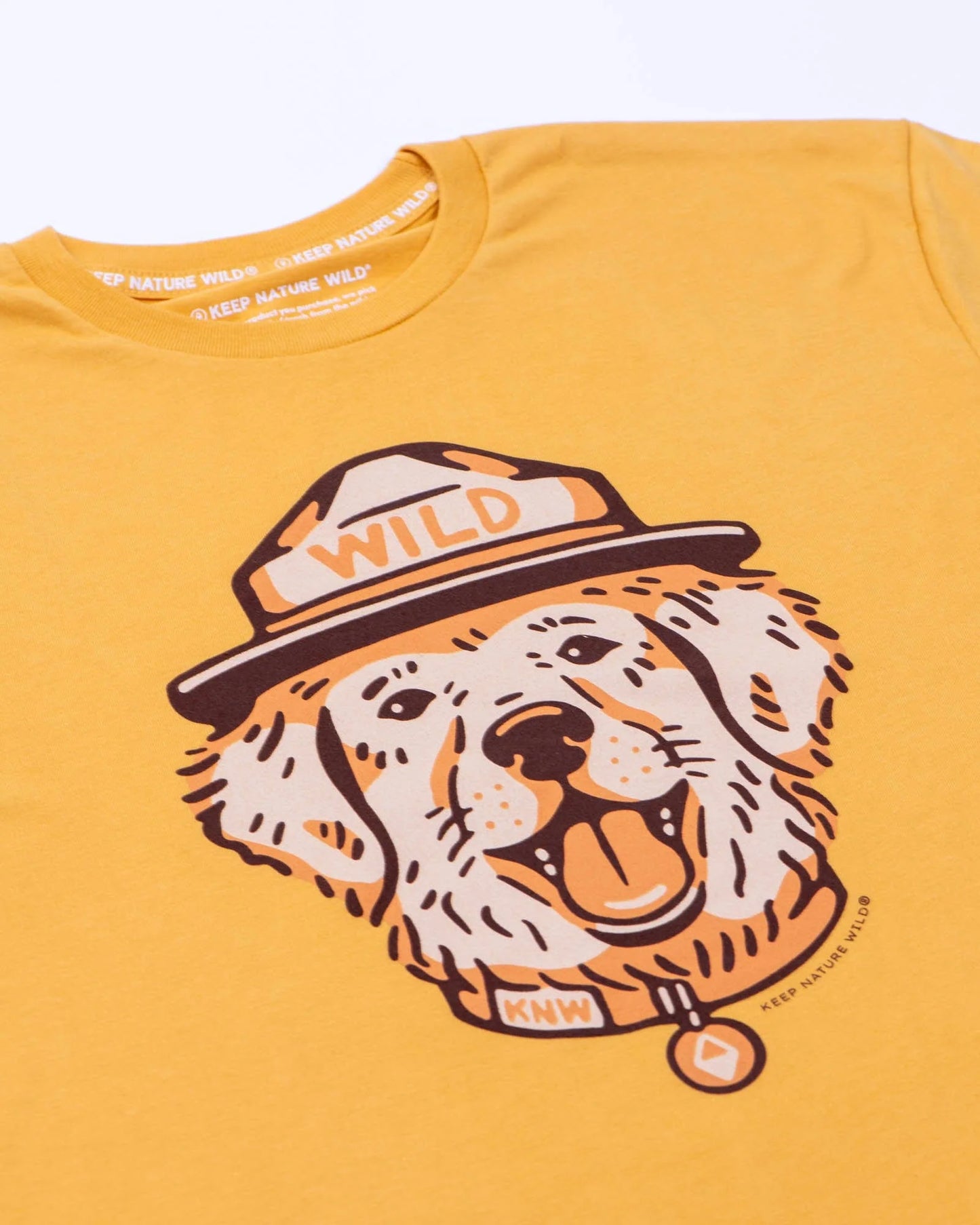 Wild Dog Unisex Tee in Mustard