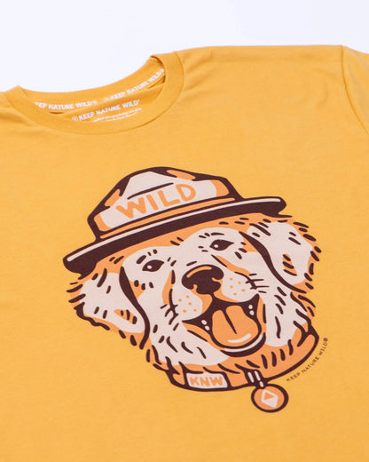 Wild Dog Unisex Tee in Mustard